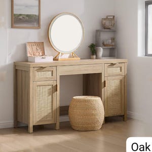 Antique Wood Brown Bedroom Vanity Desk - Etsy