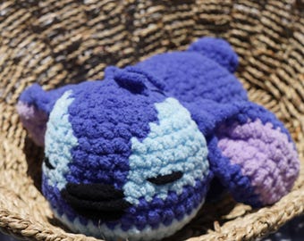 Hand Crochet Laying Stitch Inspired Stuffed Animal Soft and Fluffy