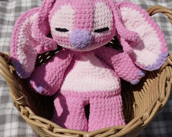 Hand Crochet Large Angel Stitch Inspired Stuffed Animal Soft and Fluffy