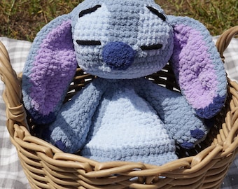 Hand Crochet Large Stitch Inspired Stuffed Animal Soft and Fluffy