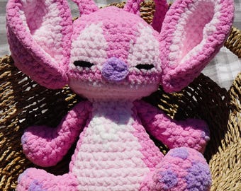 Hand Crochet Angel Stitch Inspired Stuffed Animal Soft and Fluffy