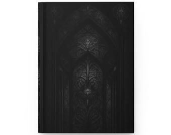 Gothic Archway Hardcover Journal | Dark Cathedral Pattern, Matte
