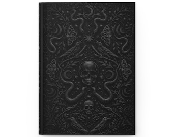 Gothic Skull and Snake Hardcover Journal | Matte