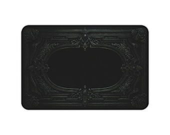 Ornate Black Victorian Frame Desk Mat | Gothic Desk Pad