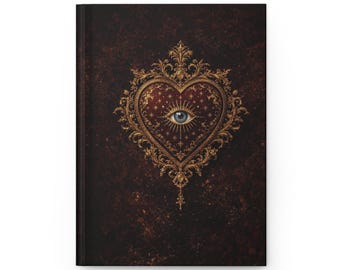 All-Seeing Heart Eye Journal Hardcover | Gothic Victorian Notebook