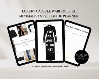 The Luxury Capsule Wardrobe Kit | 59-Page Digital Planner | Minimalist Closet Organiser | Build Your Dream Wardrobe