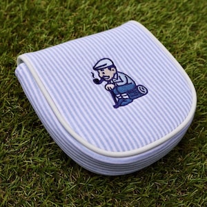 Sunday Stripes Golf Putter Cover - Center Shaft L.A.B. Mallet Headcover, Magnetic Closure image 5