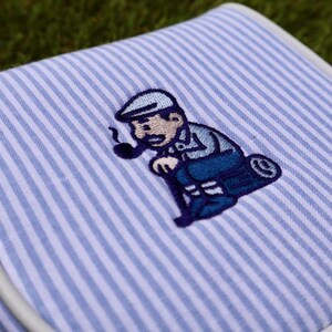Sunday Stripes Golf Putter Cover - Center Shaft L.A.B. Mallet Headcover, Magnetic Closure image 4