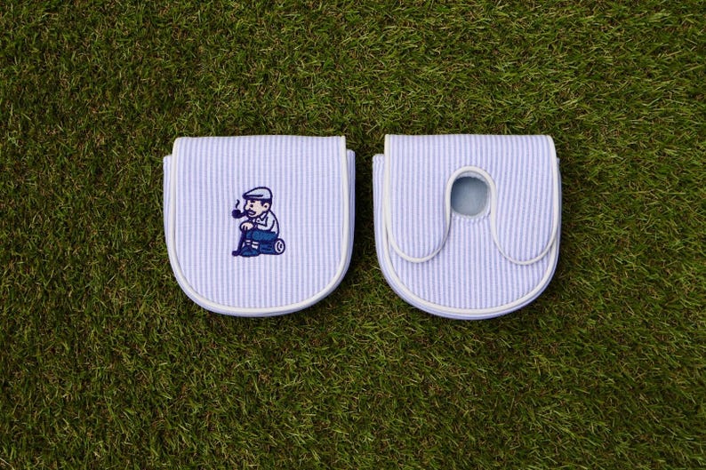 Sunday Stripes Golf Putter Cover - Center Shaft L.A.B. Mallet Headcover, Magnetic Closure image 2
