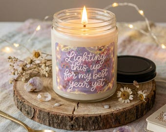 Manifestation Candle | Scented Soy Wax, Motivational Gift