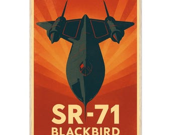 SR-71 Amsel Vintage Minimalist Wand Kunst Poster | Gerahmtes Geschenk
