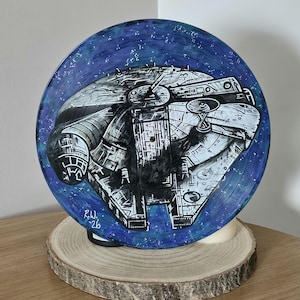 Star Wars Millennium Falcon Hand Painted 12" Vinyl Record