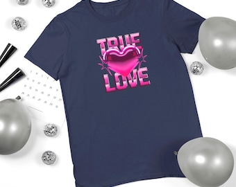 Sudadera de amor verdadero, Sudadera colorida de San Valentín, Regalo romántico para ella, Sudadera para parejas, Sudadera retro de amor, Regalo de San Valentín