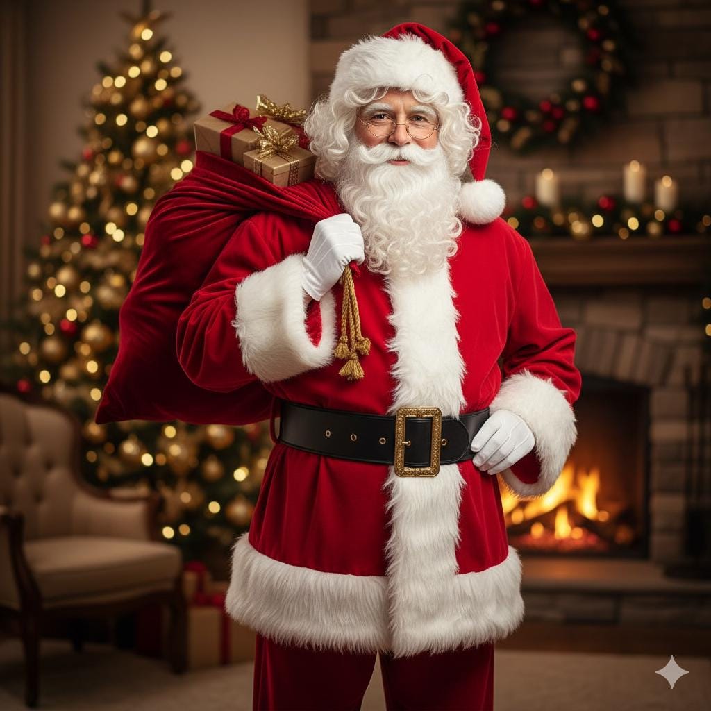 Handmade Red Velvet Santa Suit With White Fur Trim. Classic & Luxury ...