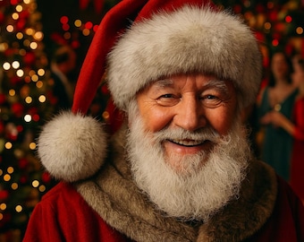 Real Fox Fur Christmas Santa Hat, Red & Burgundy Santa Hat, Christmas Gifts, Santa Costume Holiday Fur Hat