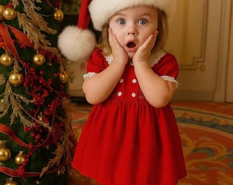 Luxury Red Velvet kids, Mens, Women's & Adults Santa Hat: Real Fox Fur Trim, Handmade Christmas Costume Santa Hat