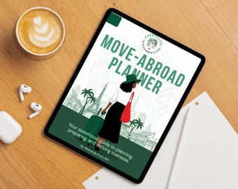 Move Abroad Planner | Digital Relocation Checklist & Budget Organizer | Expat Life Printable PDF
