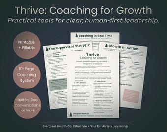 Leadership Coaching Toolkit | Printable & Fillable PDF Templates