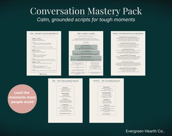 Conversation Mastery Pack | Printable and Fillable Leadership Toolkit | Scripts, Cue Cards & Worksheets for Difficult Conversations