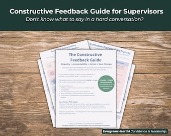 Que dire lors de conversations difficiles | Guide de commentaires constructifs pour les gestionnaires et les superviseurs (PDF imprimable)