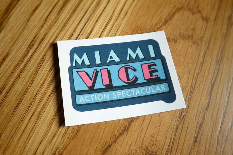 Miami Vice Action Spectacular Sticker - Etsy