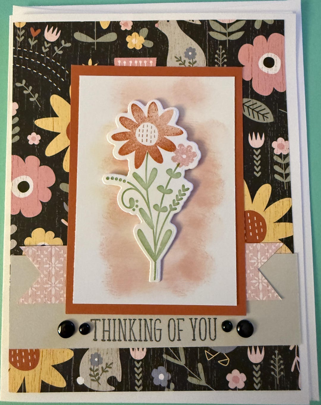 Thinking of You Handmade Floral A2 Card - Etsy