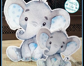 baby boy shower elephant centerpieces