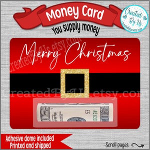 Christmas money card holders Christmas cash gift Personalized Christmas money card Gift Card Holder Stocking stuffer Christmas gift for kids