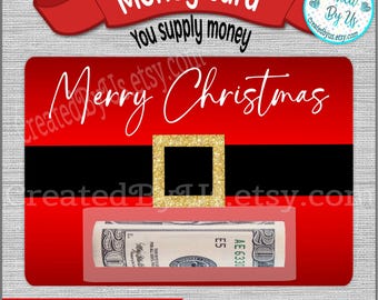 Christmas money card holders Christmas cash gift Personalized Christmas money card Gift Card Holder Stocking stuffer Christmas gift for kids