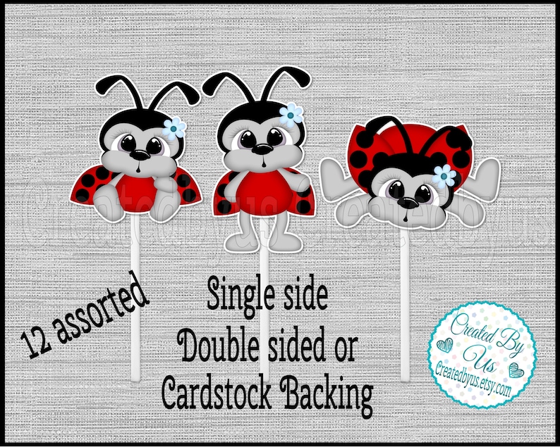 Ladybug Cupcake Toppers Ladybug Baby Shower Little Lady Etsy