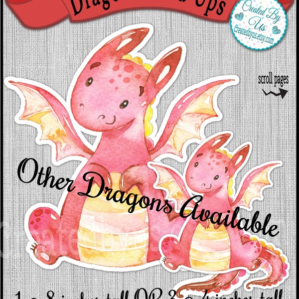 Dragon stand up cutouts for party decorations Dragon baby shower 1st Birthday Dragon babies table decorations Dragon centerpiece decorations