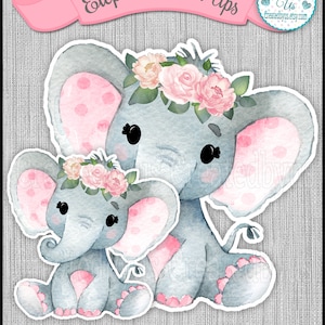 Girl Elephant Baby Shower Water Bottle Wrappers, Water Label, It's a Girl  Pink, Rose Ao144bp5 