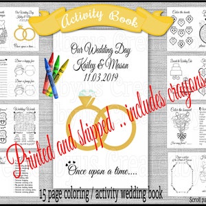 Download Custom Wedding Coloring Book With Crayons Children S Etsy