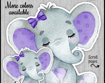 Girl Baby Elephant stand up cutouts party decorations Girl baby shower Sunflower Elephant centerpiece decorations 1st Birthday table decor