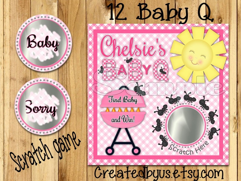 Bbq Scratch Off Cards Babyq Shower Game Girl Baby Q Baby Etsy Bbq Scratch Off Cards Babyq Shower Game Girl Baby Q Baby Etsy
