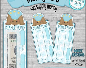 Cash Gift for Baby Diaper fund money card holder Baby shower money card Cash card Baby gift Money holder Diaper Party Gift Baby shower gift