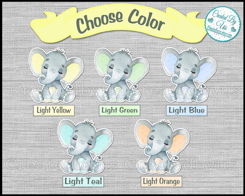 Baby Boy Elephant cutouts party decoration Little peanut baby shower Yellow It/'s a Boy watercolor sleeping Elephant 1st Birthday 18 Die cuts