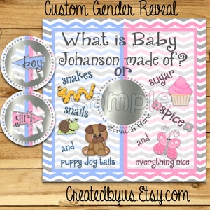 Gender Reveal scratch off cards Custom baby reveal Baby Pregnancy announcement card gender announcement cards baby boy baby girl 12 Precut