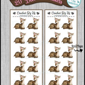Baby Girl deer stickers cup stickers Baby deer baby shower favors Oh deer envelope sticker Floral deer table decorations fawn Precut decals
