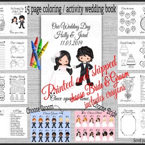 Download Custom Wedding Coloring Book With Crayons Children S Etsy