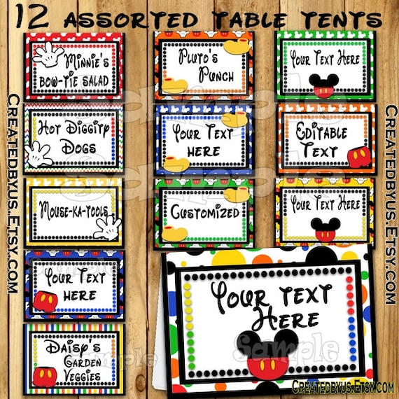 Name table cheap tents