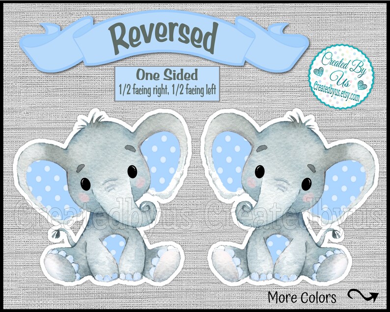 Baby Boy Elephant cutouts party decorations Little peanut baby shower It/'s a Boy Elephant diaper cake decor 1st Birthday ideas 18 Die cuts