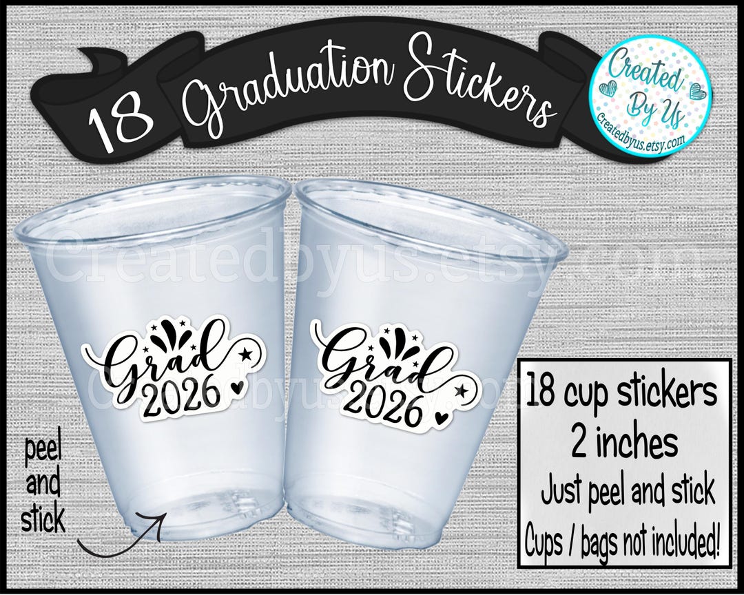 2026 Graduation Party Stickers, Class of 2026 Decorations (18 Ct) - Etsy