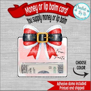 Christmas money card holder Christmas cash gift From Santa Christmas money card / Gift Card Holder Stocking stuffer Christmas gift for kids