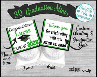 mint grad cards Mint Design Thank You Graduation Card Template Editable Online