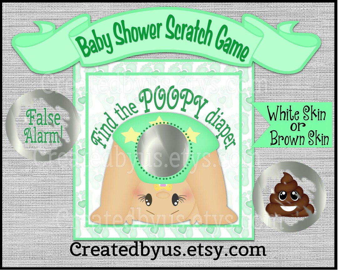 Dirty Diaper Game Gender Neutral Baby Shower Game What's Etsy