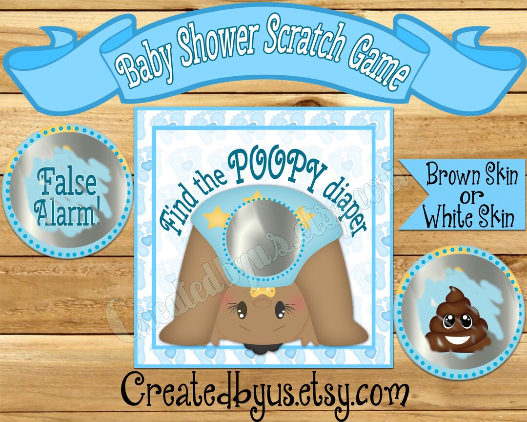 Boy Baby Shower Game Dirty Diaper Game Baby Boy Shower Ideas Custom ...