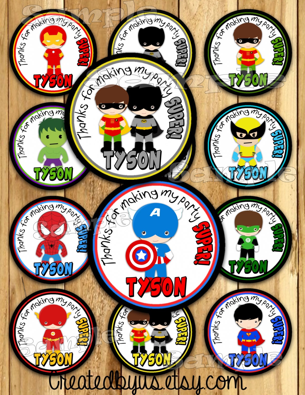 20 African American Female Superhero Stickers for planners,  scrapbooking, parties, etc. : Handmade Products