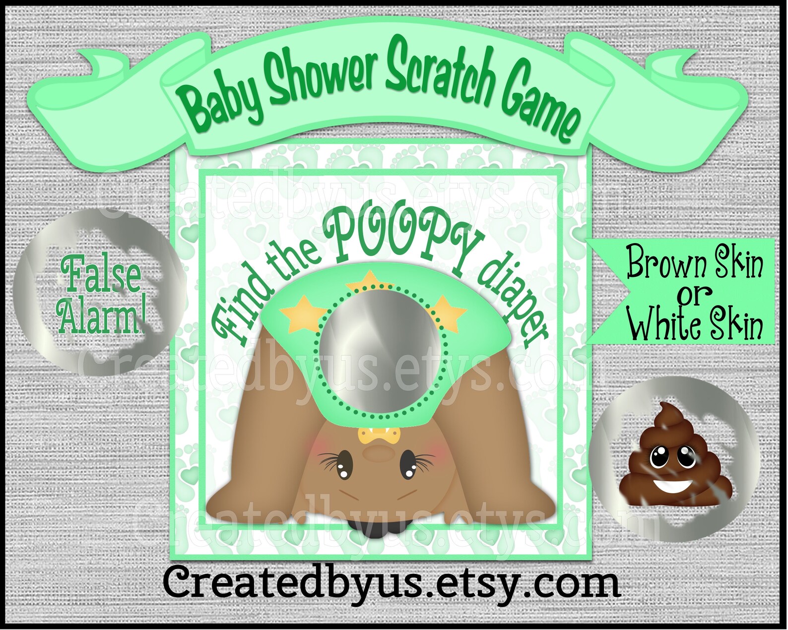 thumbnail image 2 of Girl What's In My Diaper Baby Shower Scratch Off Game | Cowgirl | 24 2 of 10