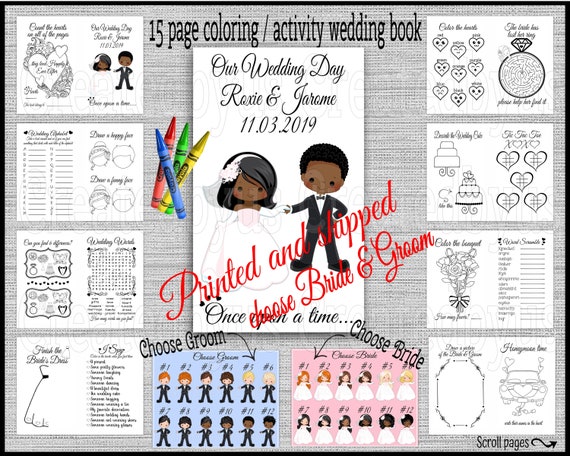 Custom Wedding Coloring Book Children's Activity Book 15 | Etsy